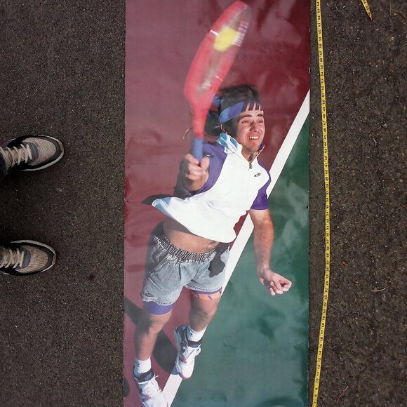 RARE Vintage Nike Andre Agassi Challenge Court Poster 72" - Picture 1 of 7